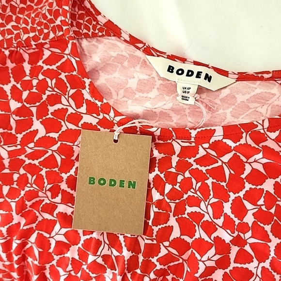 NWT Boden Red Botanic Sprig dress size 2P - Picture 8 of 8